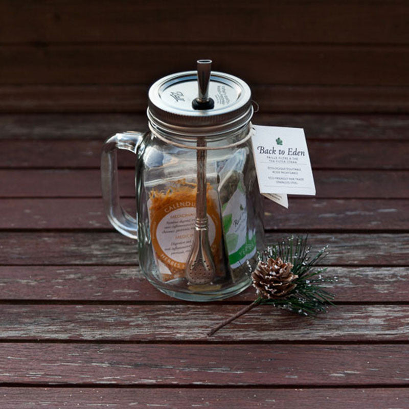 Mason Jar Tea Filter Cup to Go- Gift Package